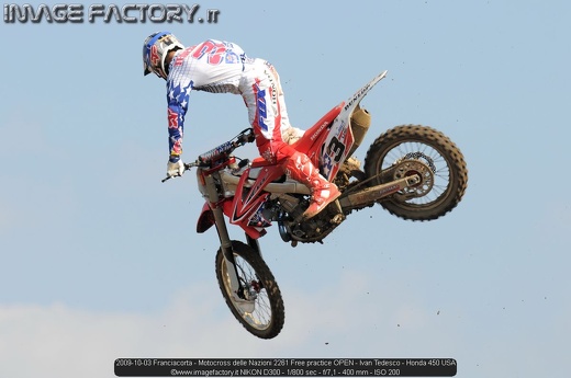2009-10-03 Franciacorta - Motocross delle Nazioni 2261 Free practice OPEN - Ivan Tedesco - Honda 450 USA